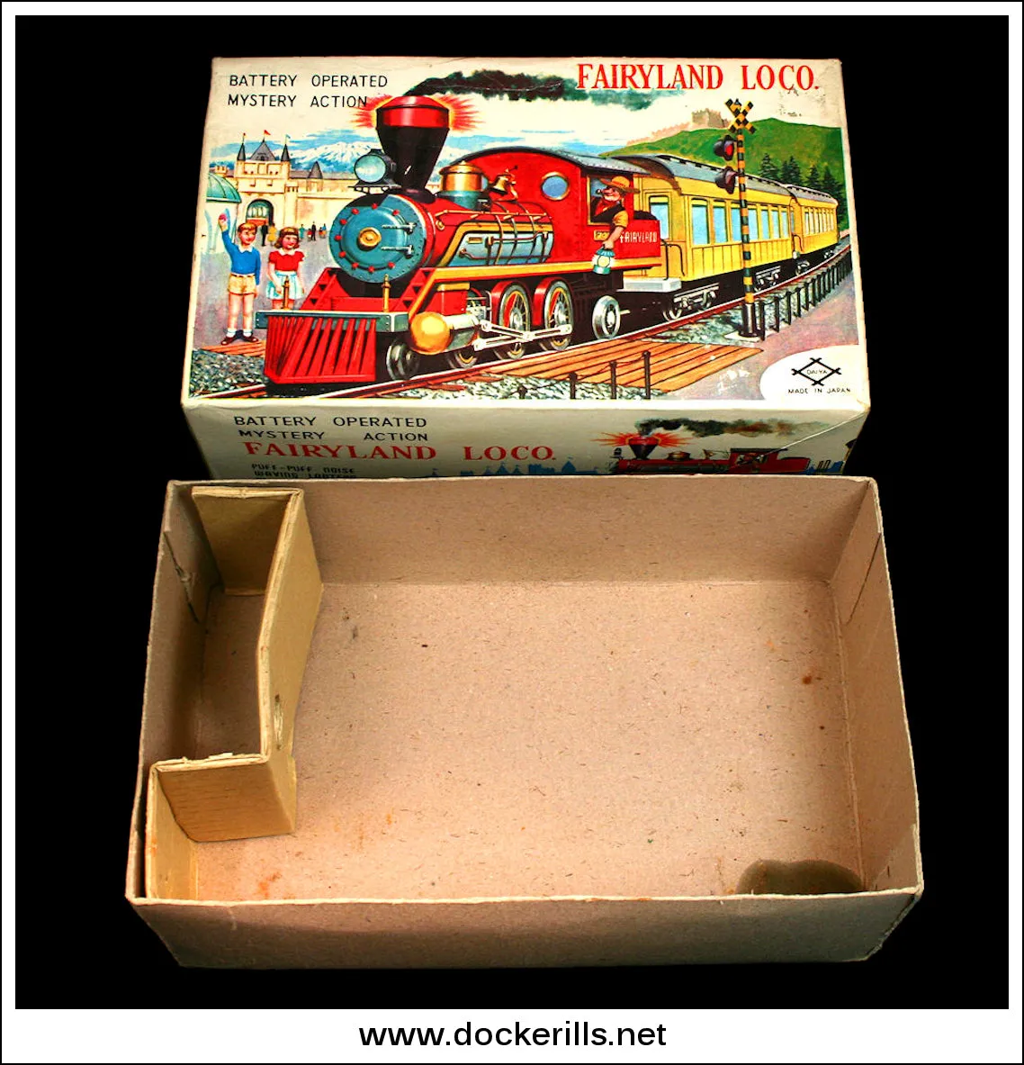 Fairyland Loco, Tin Plate Novelty Toy, DAIYA, Japan. TIN TOY SPARE PART - Spare Box.