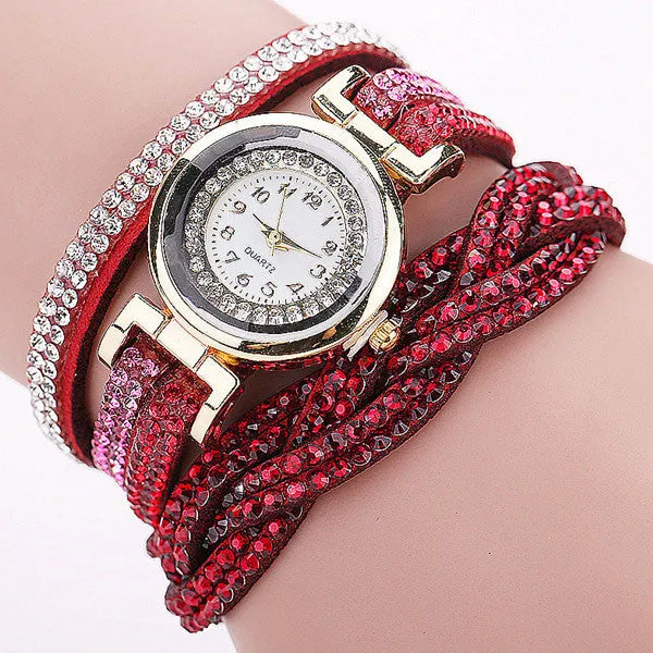 Fashion Luxury Rhinestone Bracelet Women Watch Ladies Quartz Watch Casual Women Wristwatch