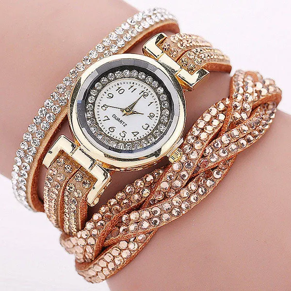 Fashion Luxury Rhinestone Bracelet Women Watch Ladies Quartz Watch Casual Women Wristwatch