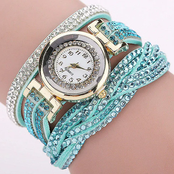 Fashion Luxury Rhinestone Bracelet Women Watch Ladies Quartz Watch Casual Women Wristwatch