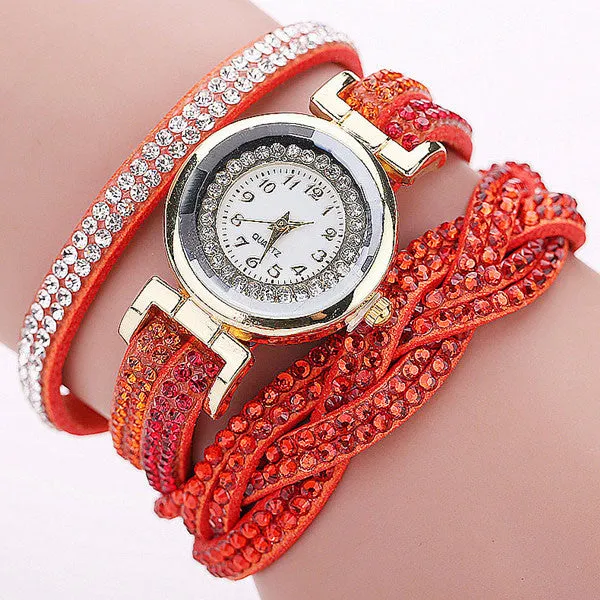 Fashion Luxury Rhinestone Bracelet Women Watch Ladies Quartz Watch Casual Women Wristwatch