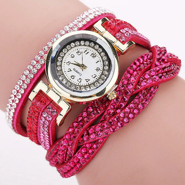 Fashion Luxury Rhinestone Bracelet Women Watch Ladies Quartz Watch Casual Women Wristwatch