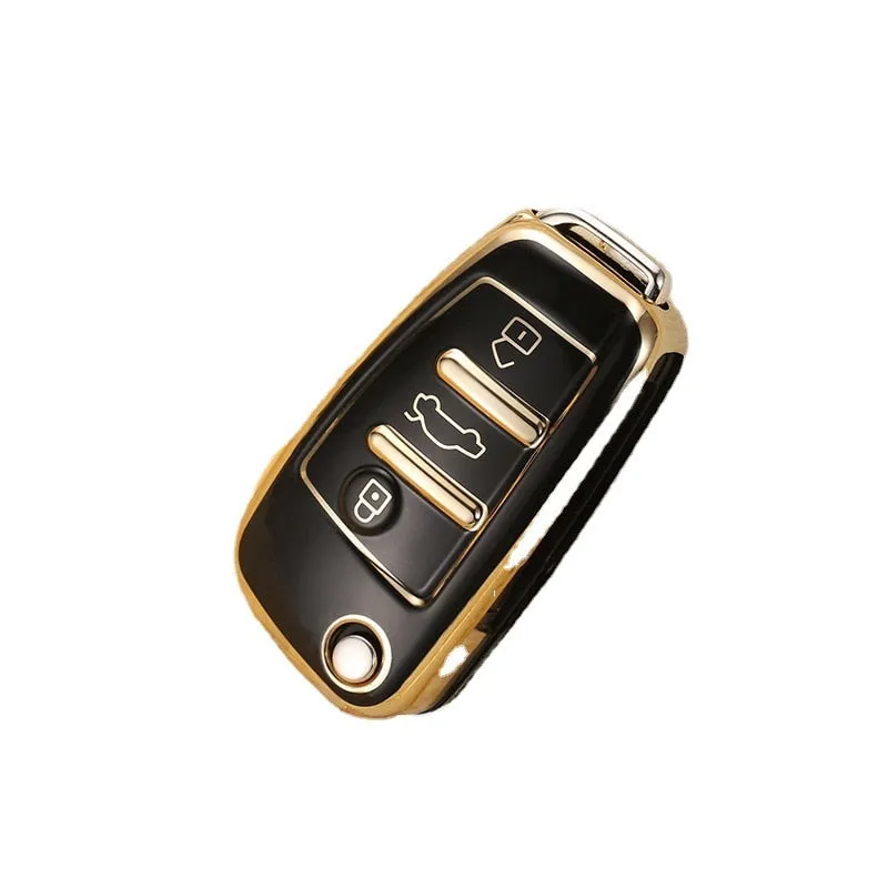 Fashion TPU Car Key Case Remote Full Cover Shell For Q3 A3 chery A1 Q2L/R8Q7 A6/A6L Land Cruiser Prado Keychain Accessories