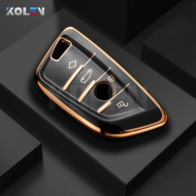 Fashion TPU Car Remote Key Case Cover Shell Fob For BMW X1 X3 X5 X6 X7 1 3 5 6 7 Series G20 G30 G11 F15 F16 G01 G02 F48 Keyless