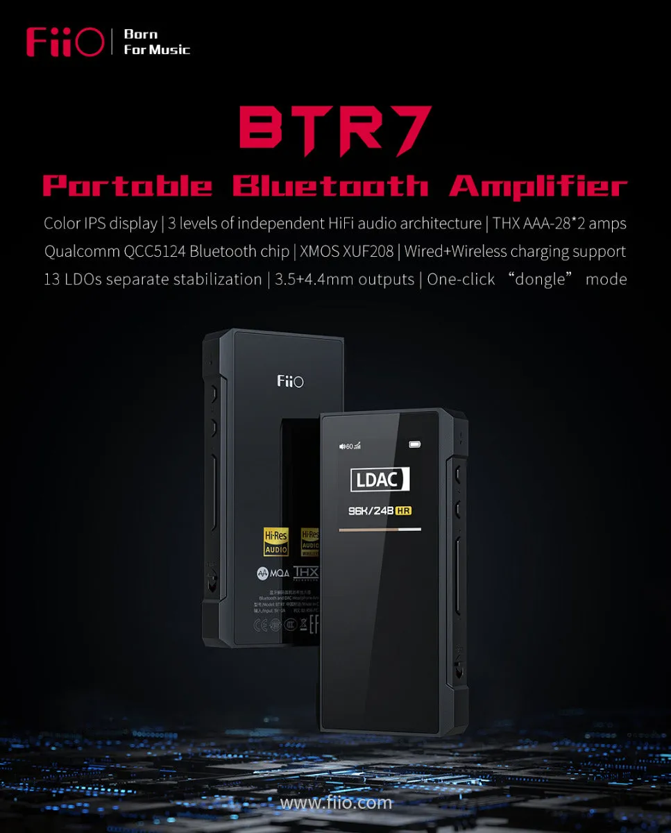 FiiO BTR7 USB-C Portable Bluetooth Amplifier