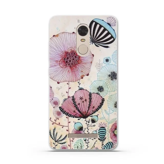 Flower Print Case for Xiaomi Redmi Note 3 Pro prime Soft Silicone Back Cover for Redmi Note 3/ Red Rice Note 3 /Hongmi Note 3