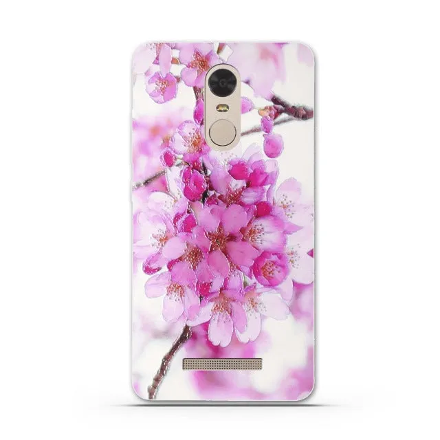 Flower Print Case for Xiaomi Redmi Note 3 Pro prime Soft Silicone Back Cover for Redmi Note 3/ Red Rice Note 3 /Hongmi Note 3