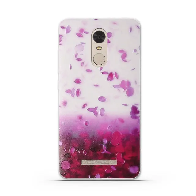 Flower Print Case for Xiaomi Redmi Note 3 Pro prime Soft Silicone Back Cover for Redmi Note 3/ Red Rice Note 3 /Hongmi Note 3