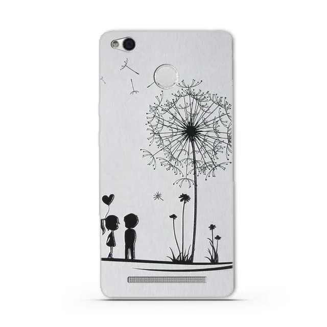 for Redmi 3x Phone Case Cover for Xiaomi Redmi 3 S 3s 3 X Soft TPU Silicon Flower Mobile Phone Bags For Redmi 3s 3 Pro Bags