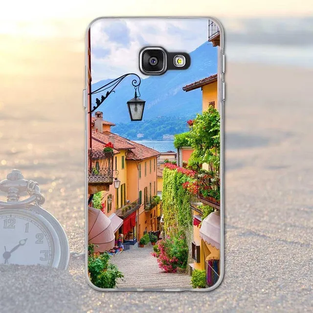 For Samsung Galaxy A3 2016 A310 A310F Animal Scenery City Pattern Rubber TPU Soft Phone Cover Case For Samsung A3 2016 Fundas