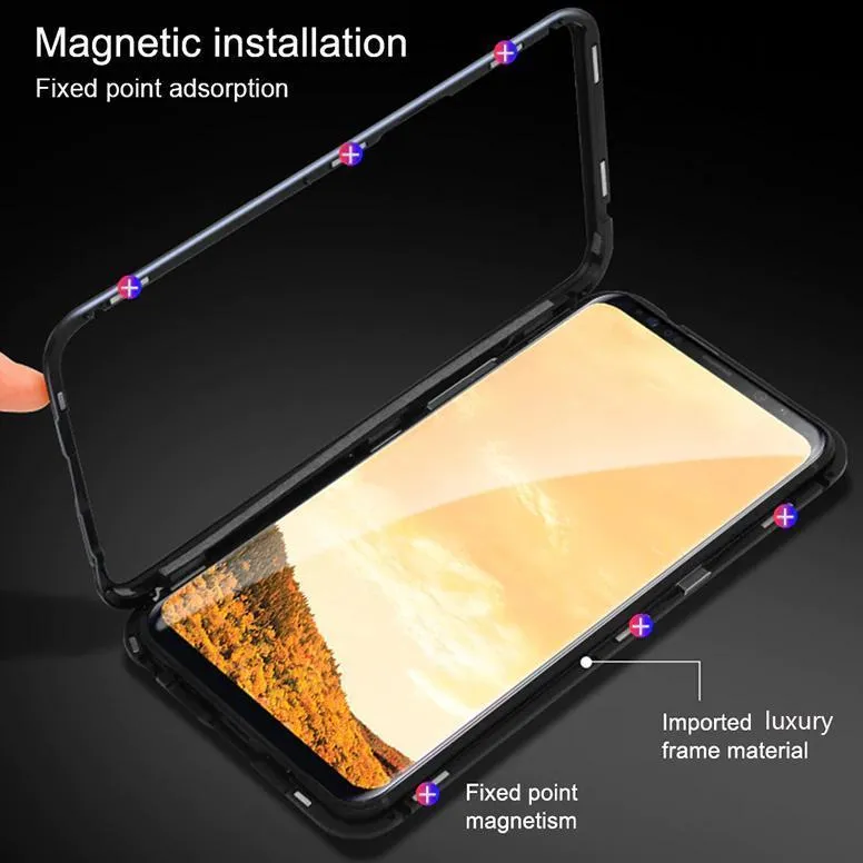 Galaxy Series Electronic Auto-Fit Magnetic Transparent Glass Case