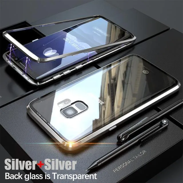 Galaxy Series Electronic Auto-Fit Magnetic Transparent Glass Case