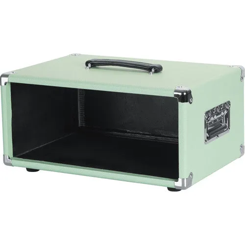 Gator GR-RETRORACK-4SG Vintage Amp Vibe Rack Case - 4U Seafoam Green