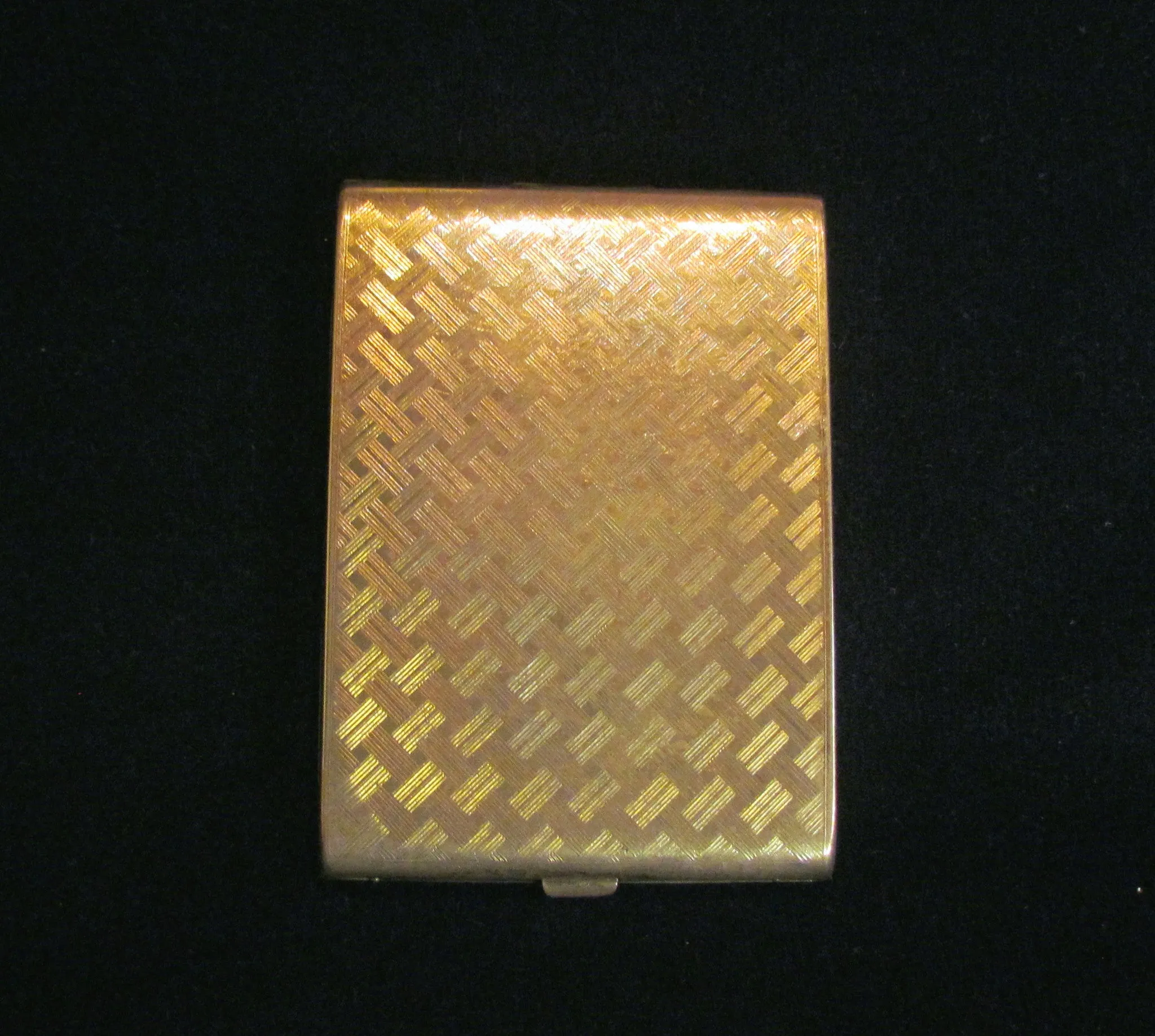 Golden Wheel Cigarette Case 1940's Holographic Business Card Case Credit Card Holder