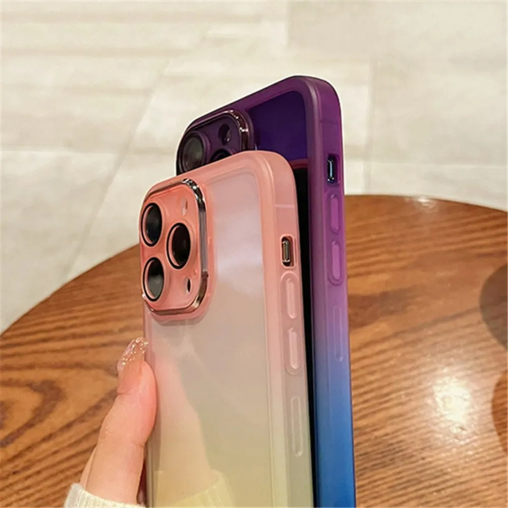 Gradient Color Clear Phone Case For IPhone