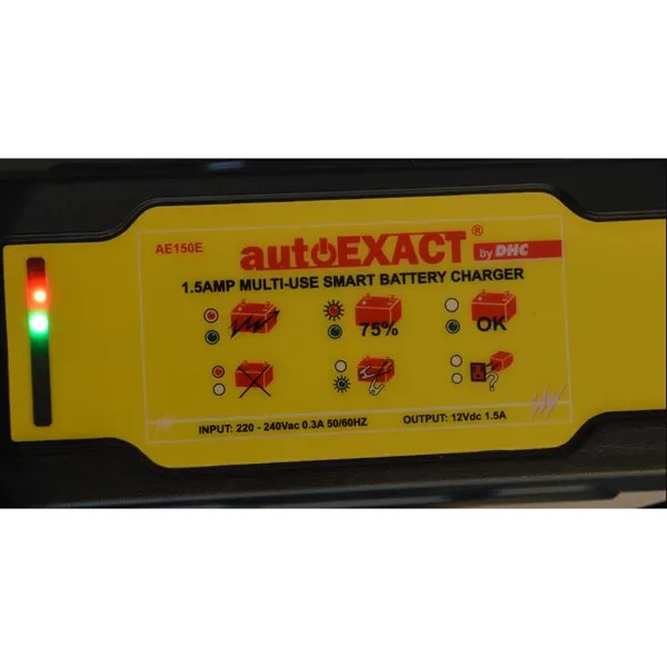 GT-DHCAE150-DHC 12 Volt AutoExact 1.5 Amp Switching Power, Digital Processing Battery Charger / Maintainer.