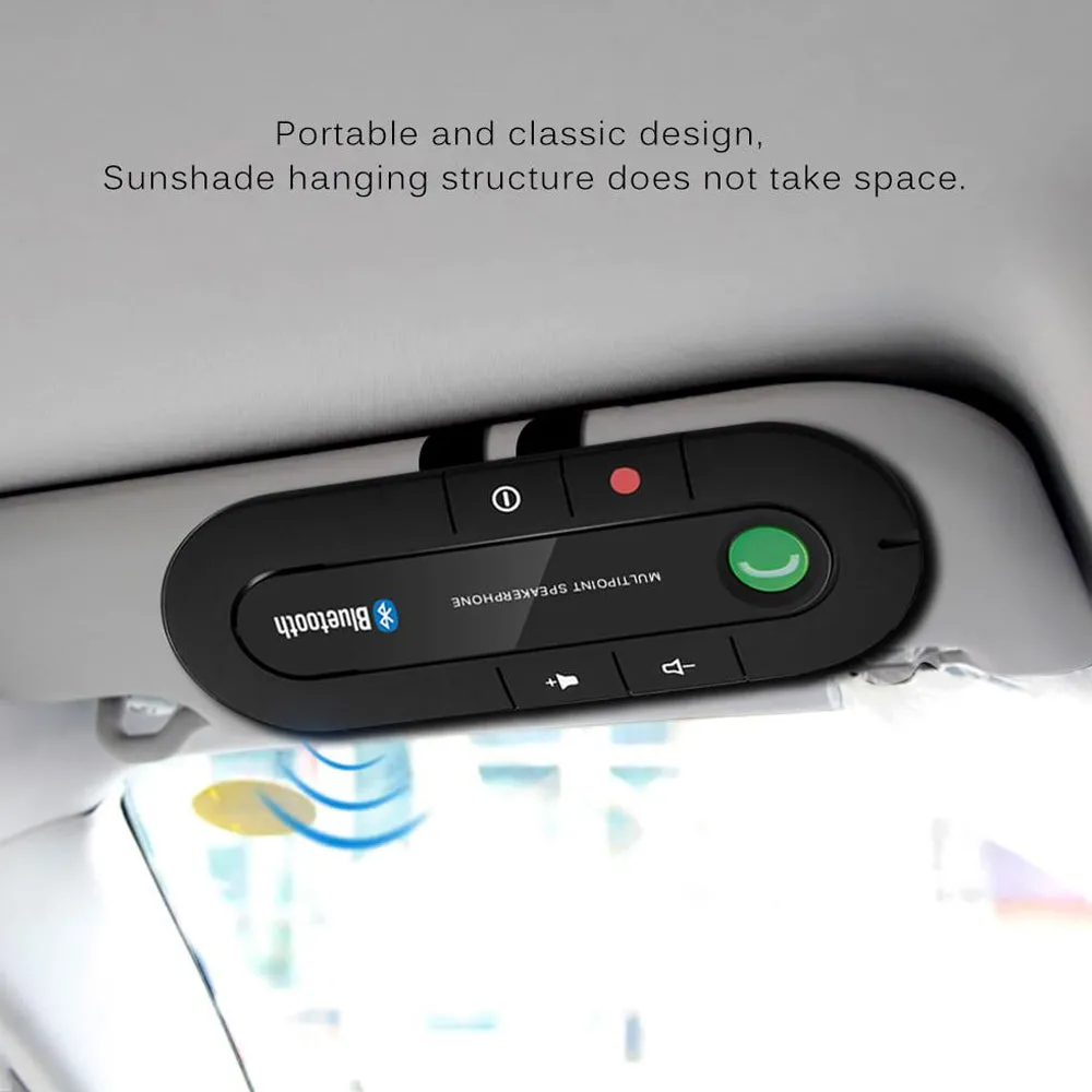 Handsfree Car Kit Sun Visor Multi-Point Speakerphone- USB Charging