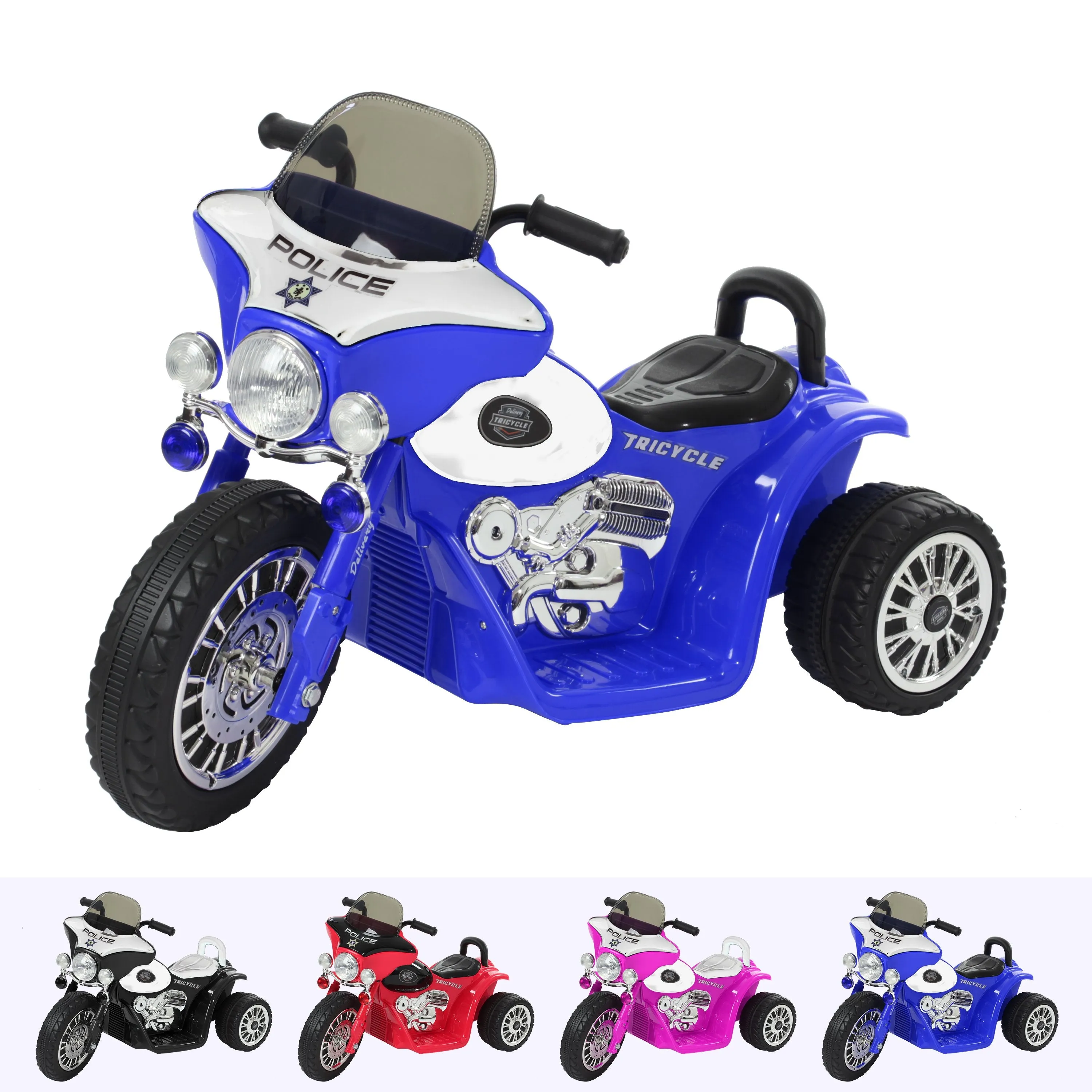 Harley Style Police Ride On Motorbike/Trike 6V