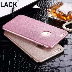 i6 6S UltraThin Glitter Bling Back Skin Cover for iPhone Crystal Soft Gel TPU Case for iPhone 6 6s 6Plus 6splus Phone Cases