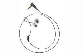 Impact Micro Tubeless Listen-Only Earpiece Black L-shaped 2.5mm Audio Jack HIDIN 2.5L-B