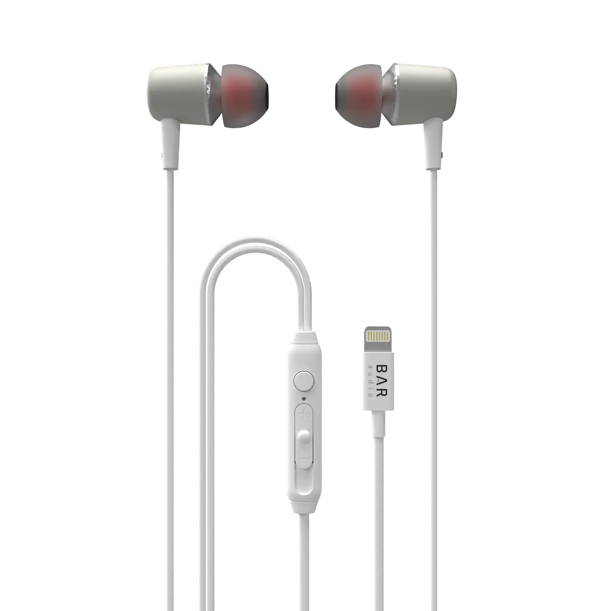 In-Ear Wired EarBuds with Lightning Connector (White) | Bar Audio by cellhelmet