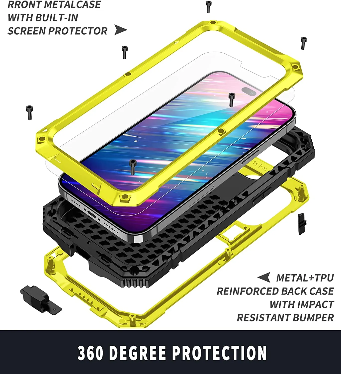 iPhone 15 Pro Max Metal Case with Kickstand | iPhone 15 Pro Max Aluminum Case