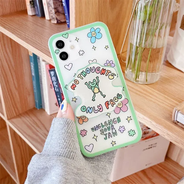 iPhone case with a Cute Frog holder