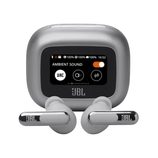 JBL LIVE BEAM 3 Wireless In-Ear Headphones (Silver)