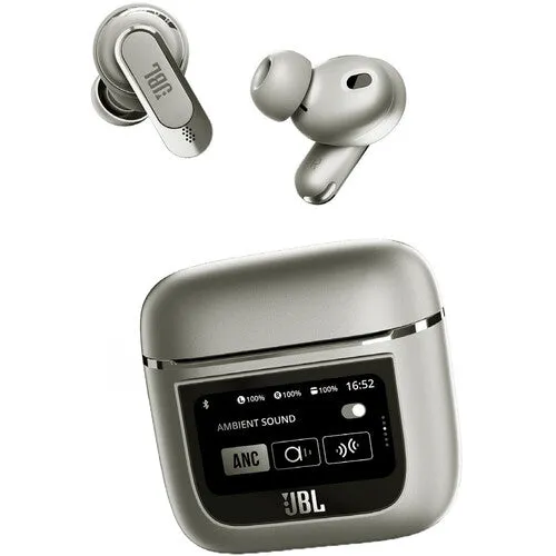 JBL TOUR PRO 2 Noise-Canceling True Wireless In-Ear Earbuds with Smart Case (Champagne)