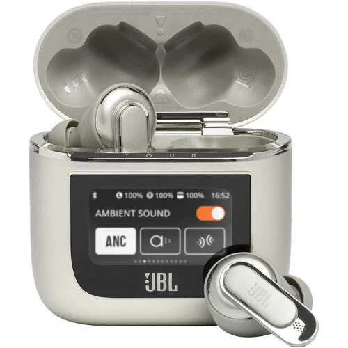 JBL TOUR PRO 2 Noise-Canceling True Wireless In-Ear Earbuds with Smart Case (Champagne)