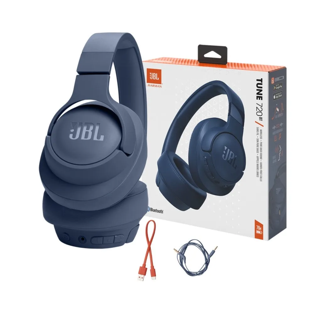 JBL TUNE 720BT Wireless Over-Ear Headphones With Built-In Microphone