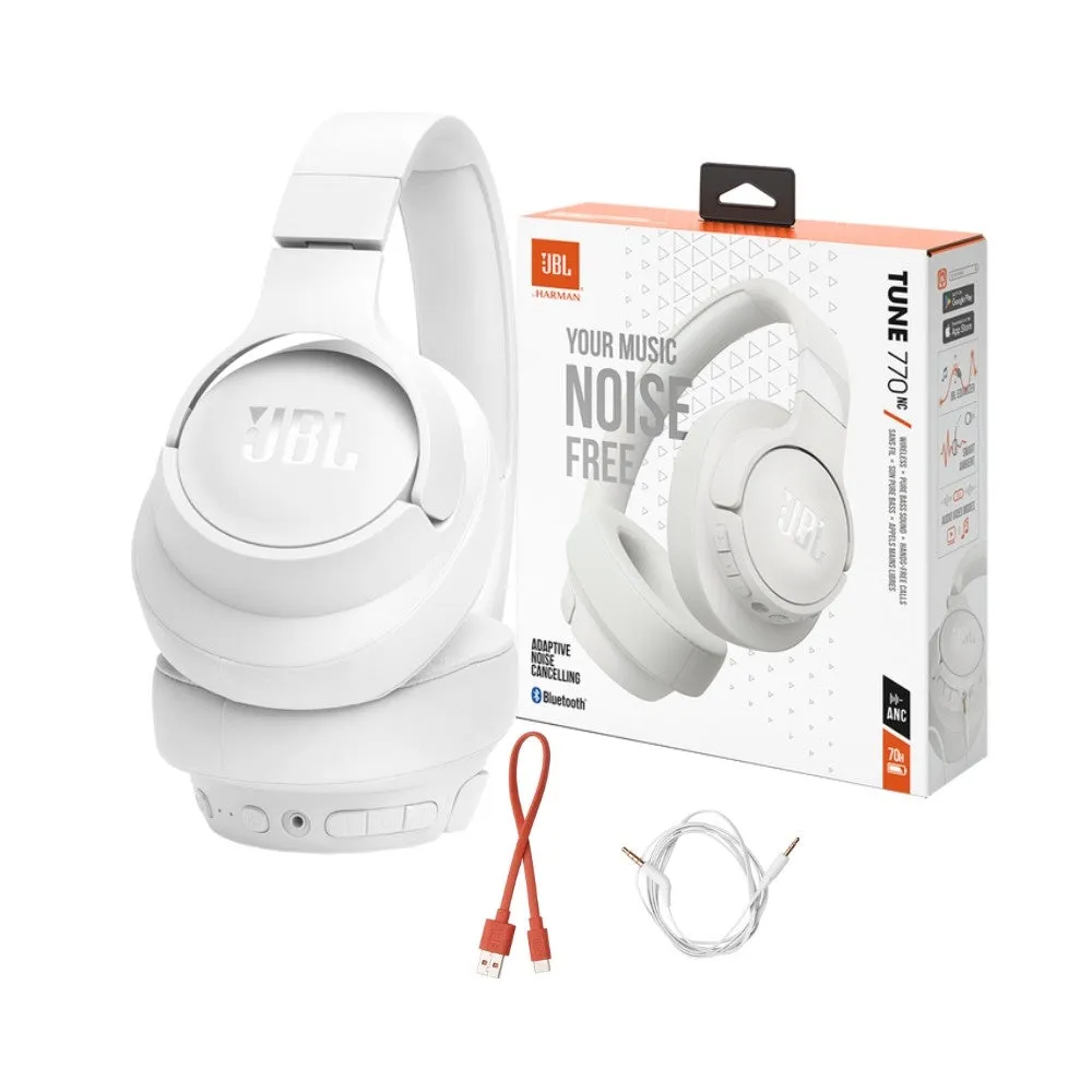 JBL TUNE 770NC Adaptive Noise Cancelling Wireless Over-Ear Headphones | Built-in Microphone | Smart Ambient | Multi-Point Connection | Foldable Design