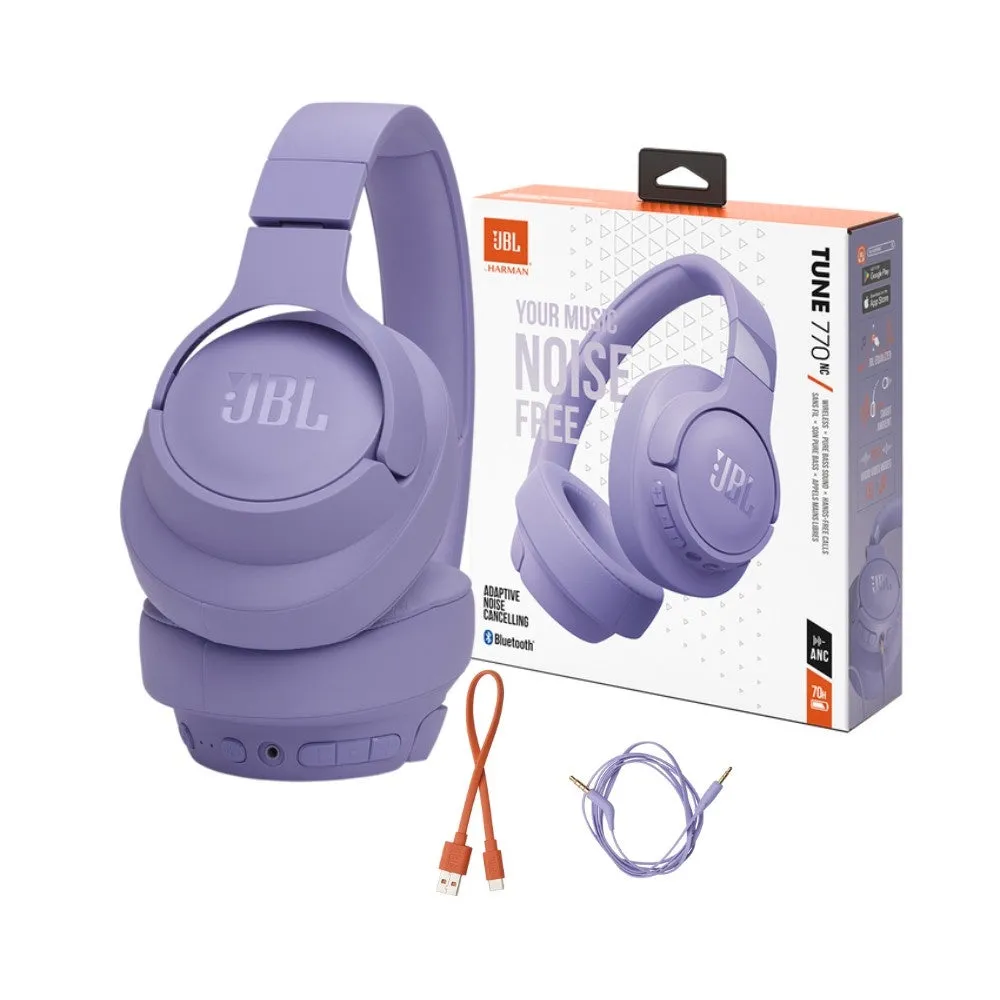 JBL TUNE 770NC Adaptive Noise Cancelling Wireless Over-Ear Headphones | Built-in Microphone | Smart Ambient | Multi-Point Connection | Foldable Design