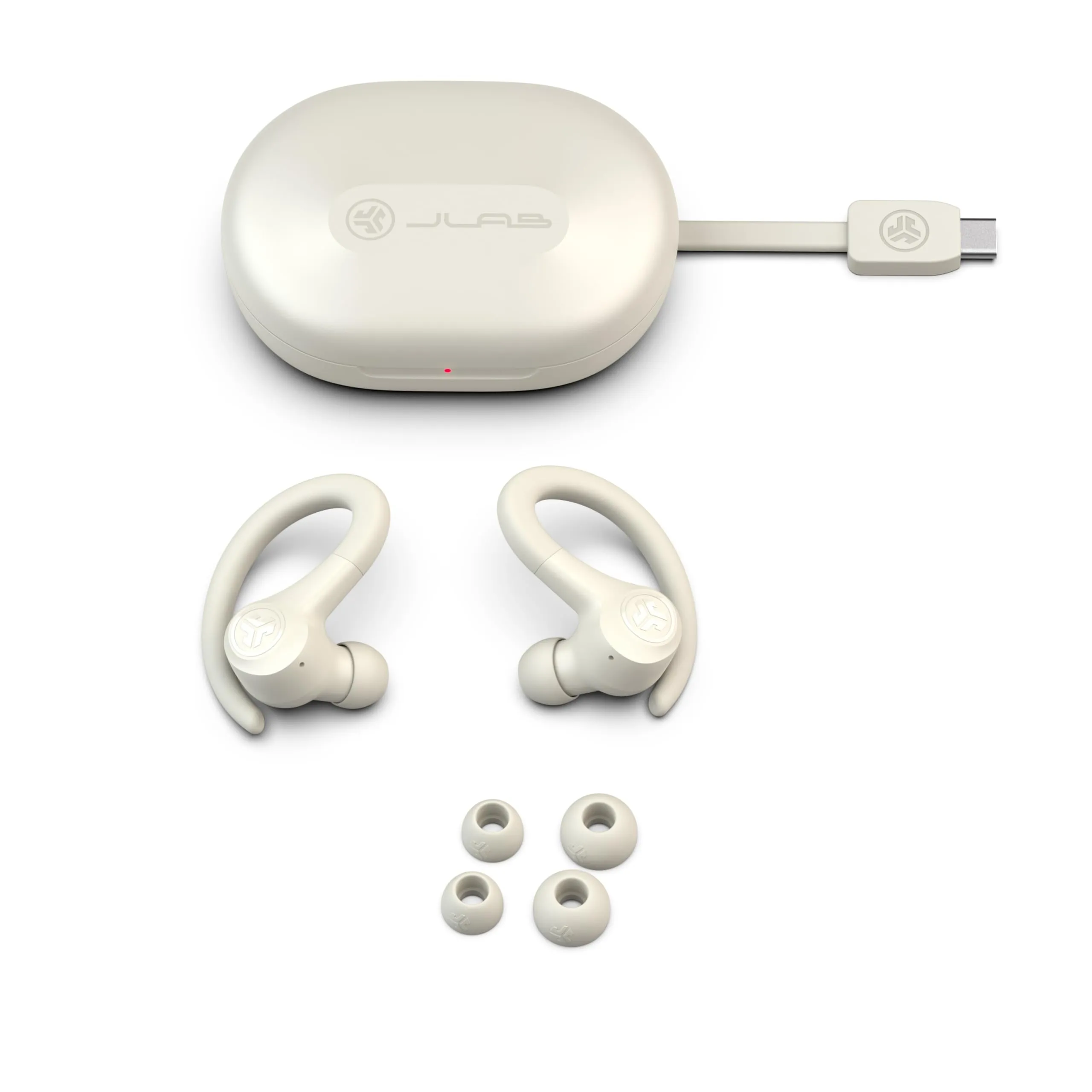 JLab GO Air Sport Wireless Workout Earbuds with Secure Earhook Sand