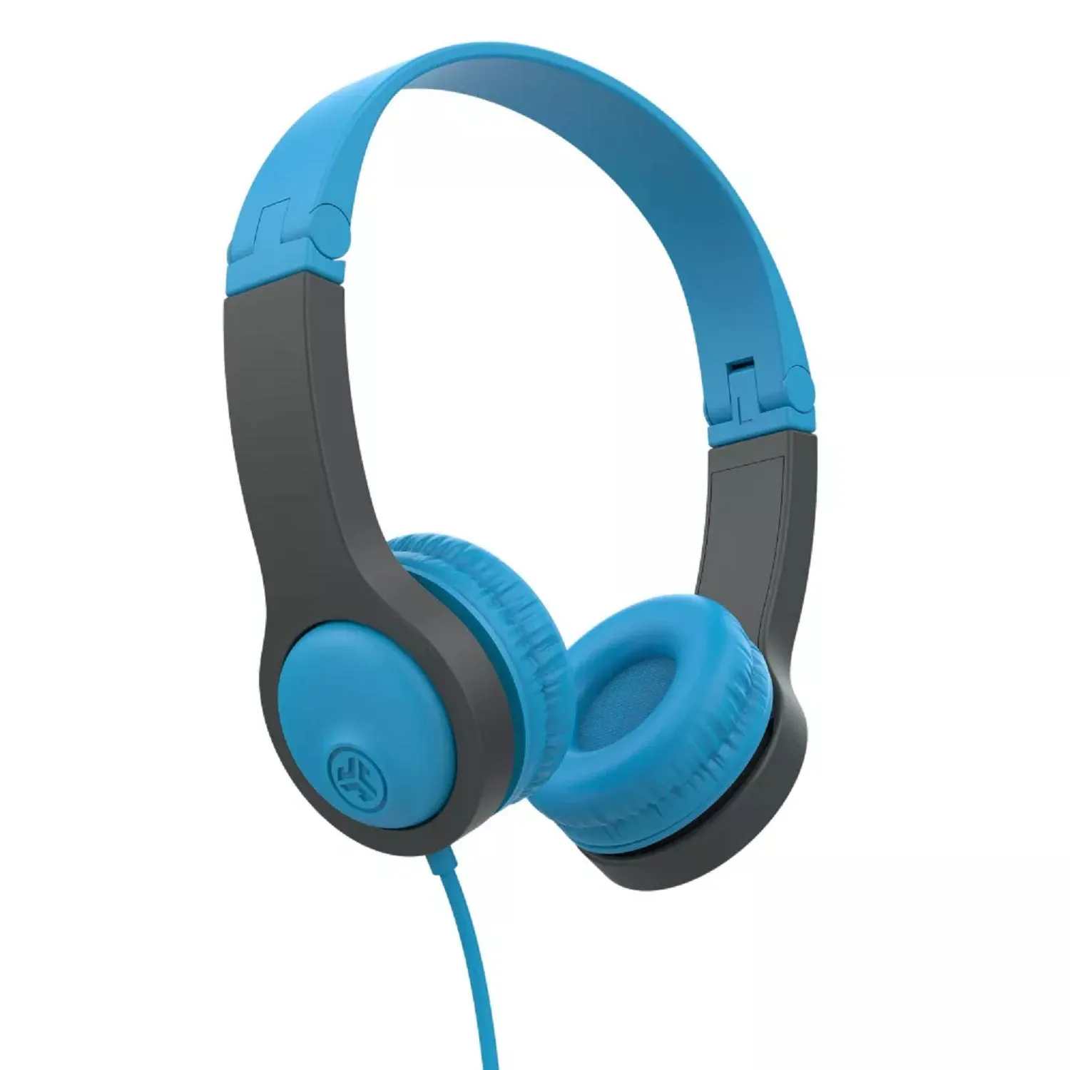 JLab HJBUDDIES2RBLU6 JBuddies Gen 2 Folding Kids Wired Headphones, Blue/Gray