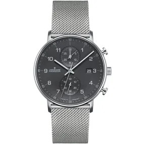 Junghans Form C Chronoscope Men's Silver Watch 41/4877.44