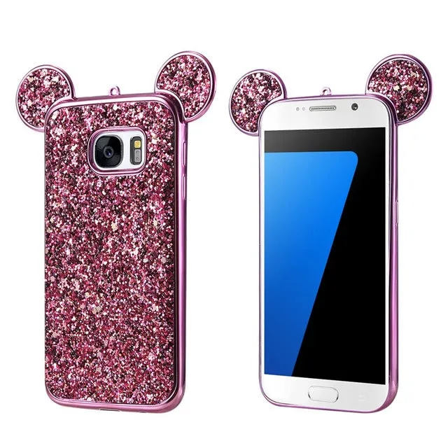 KISSCASE Phone Cases For iPhone 5 5s 6 6s 6 Plus 7 7 Plus Fashion 3D Mickey Mouse Cover Case For Samsung S6 S6 Edge S7 S7 Edge