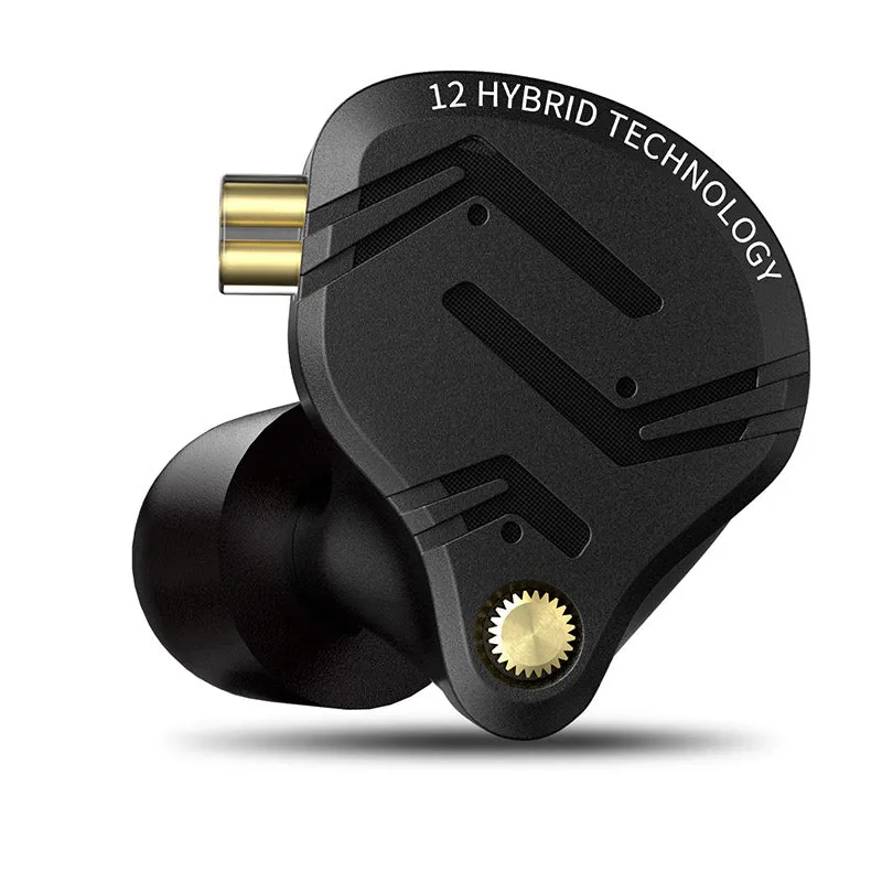 【KZ ZS12 PRO X】 Metal Earphones 1DD 5BA Hybrid HIFI Bass In Ear Monitor Headphones Sport Music Noise Cancelling Headset