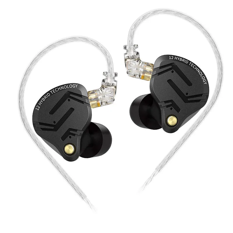 【KZ ZS12 PRO X】 Metal Earphones 1DD 5BA Hybrid HIFI Bass In Ear Monitor Headphones Sport Music Noise Cancelling Headset