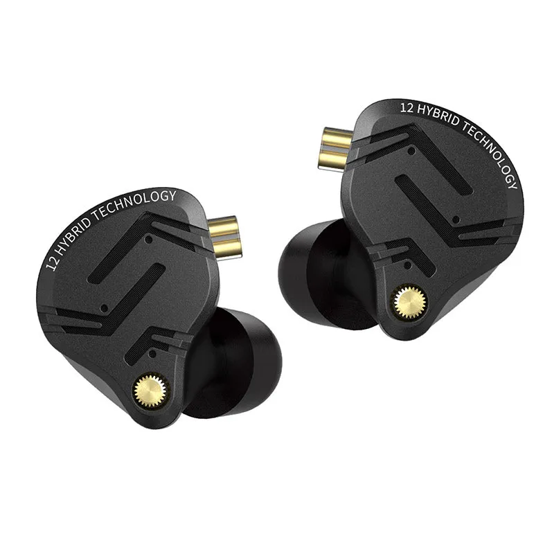 【KZ ZS12 PRO X】 Metal Earphones 1DD 5BA Hybrid HIFI Bass In Ear Monitor Headphones Sport Music Noise Cancelling Headset