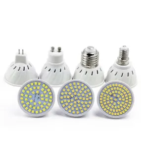 LED E27 Lamp E14 Spotlight Bulb 48 60 80leds lampara 220V GU 10 bombillas led MR16 gu5.3 Lampada Spot light