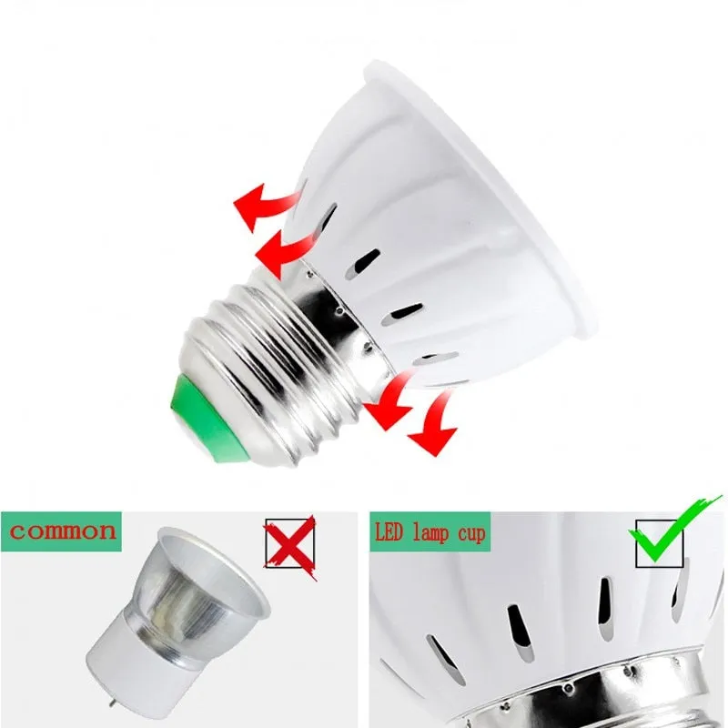 LED E27 Lamp E14 Spotlight Bulb 48 60 80leds lampara 220V GU 10 bombillas led MR16 gu5.3 Lampada Spot light