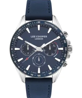 Lee Cooper  Men's Watch Blue Dial Blue Leather Strap, LC07598.399