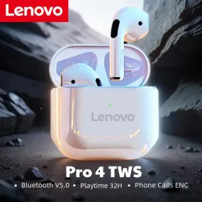 Lenovo Air Pro4 Earphones Dual In-Ear Ultra Long Standby Running Earbuds with Mic