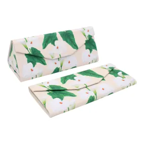 Lily Glasses Case – Summer Flowers – Vegan Leather