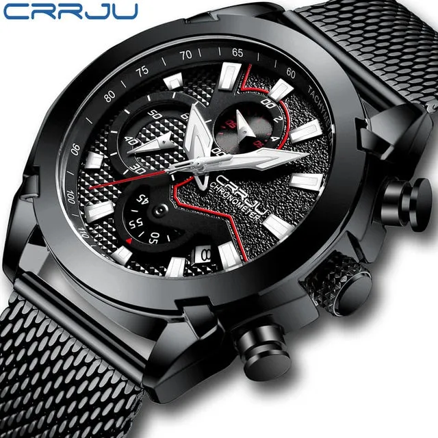 Luxury Brand Army Military Watch High-Quality 316L Stainless Steel Chronograph Men's Watch