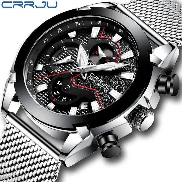 Luxury Brand Army Military Watch High-Quality 316L Stainless Steel Chronograph Men's Watch