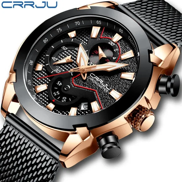 Luxury Brand Army Military Watch High-Quality 316L Stainless Steel Chronograph Men's Watch