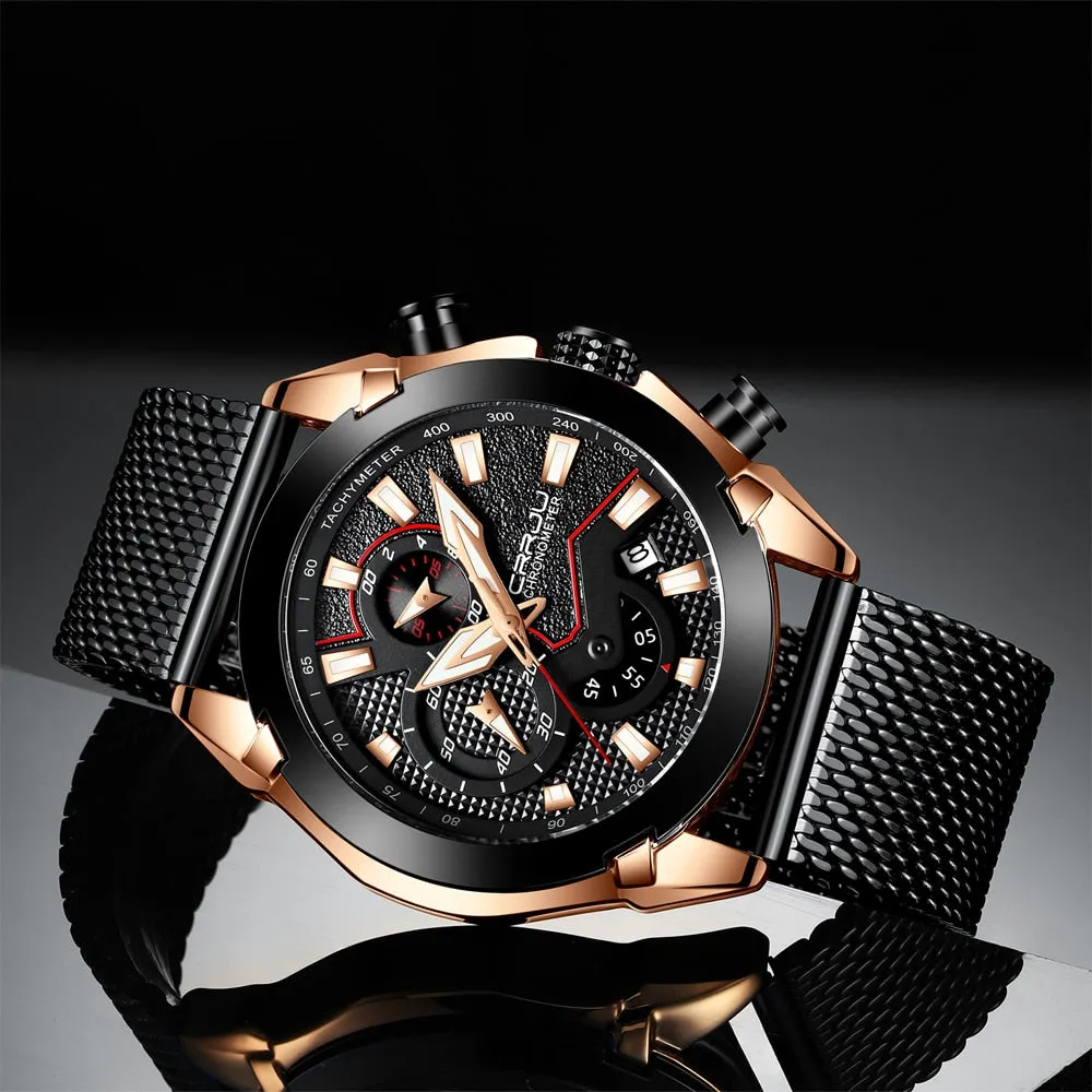 Luxury Brand Army Military Watch High-Quality 316L Stainless Steel Chronograph Men's Watch