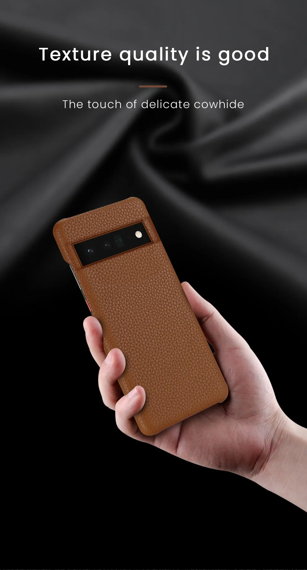 Luxury Fashion Cowhide Genuine Leather Phone Case For Google Pixel